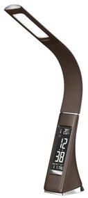 LED Stmievateľná stolná lampa s displejom GALA LED/6W/230V hnedá