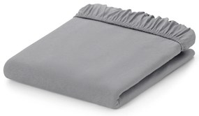 Džersejová napínacia plachta, dvojlôžko, sivá