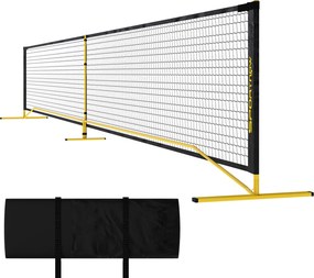 SPORTNOW Prenosná Pickleball sieť, 6,7m s Taškou, Kovový Rám pre Interiér a Exteriér Žltá | Aosom