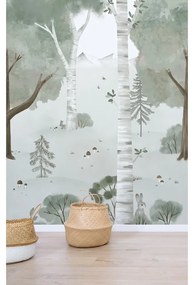 Detská tapeta 200 cm x 248 cm Birch Forest – Lilipinso