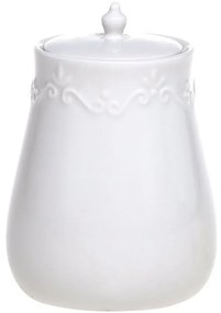 Porcelánová dóza s čipkou Provence lace - 8,5*13 cm / 320 ml