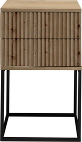 Nočný stolík s 2 zásuvkami Marle, dub artisan