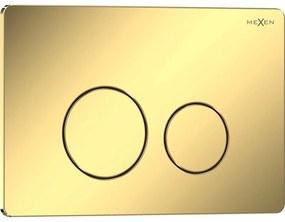 Mexen Tex 06, splachovacie tlačidlo z nehrdzavejúcej ocele, zlatá šampanská lesklá, 6106-08