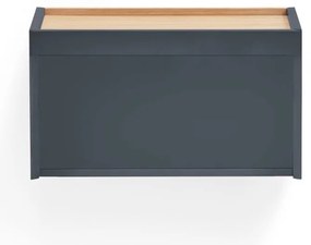 Nočný stolík v dekore duba v antracitovo-prírodnej farbe Otto – Teulat