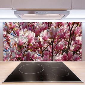Sklenený obklad Do kuchyne Vetvy kvety rastlina 140x70 cm