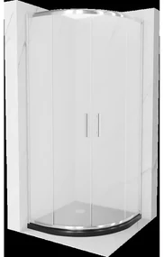 Mexen Rio polkruhová sprchová kabína 90 x 90 cm, inovať, chrómová + závesný bidet Flat, čierna - 863-090-090-01-30-4170