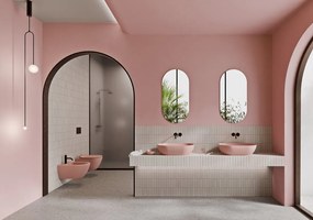 GSI GSI, PURA závesná WC misa, Swirlflush, 36x55cm, blush dual-mat, 881524