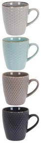 Keramický hrnček Glamour 230 ml sada 4ks
