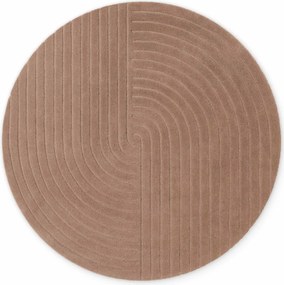 Vikosa, Kusový koberec Vikosa Arcura 106300 Brown kruh, 150x150 (priemer) kruh, hnedá, obývacia izba