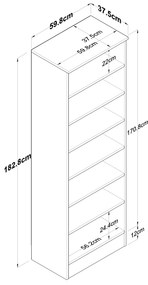 Vysoký botník Pajo 60 cm ořech/bílý