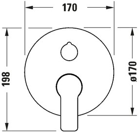 Duravit DC4210012046 - Sprchová batéria pre podomietkovú inštaláciu D-CODE matná čierna