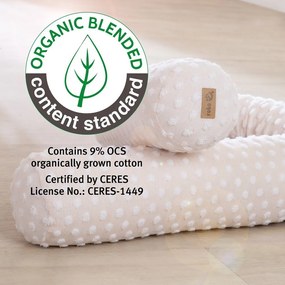 Béžový mantinel do postieľky s prímesou bavlny 170 cm Frosty Almond – Roba