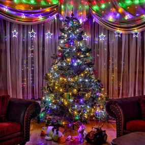 VOLTRONIC Vianočná reťaz 10 m, 100 LED, farebná, na batérie