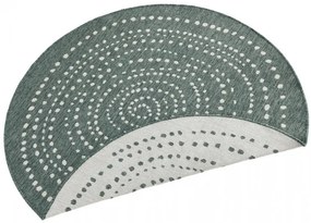 Hanse Home, Kusový koberec Twin-Wendeteppiche 103111 grün creme – na von aj na doma, 200x200 (priemer) kruh, zelená, chodba / predsieň