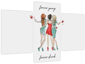 Obraz - Forever young, forever drunk (90x60 cm)