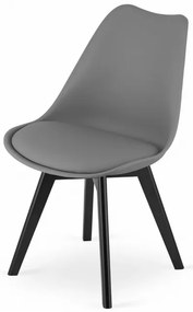 Jedálenská stolička MARK - grafitová (čierne nohy)