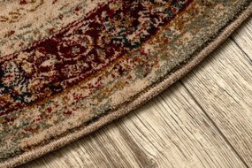 Koberec POLONIA KORDOBA 25 rozeta / rám, svetlý rubín kruh