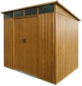 Záhradný domček BestBerg ZDSL-4D / 4,6 m² / 238 x 194 x 202 cm / červené drevo / hnedá