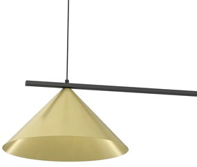 Závesné svietidlo Capital, 2x zlaté kovové tienidlo, (fi 46cm), b