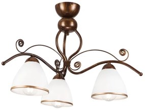 Prisadený luster RETRO 3xE27/60W/230V bronz patina