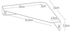 Čierna rohová kovová polica 22 cm Tower – YAMAZAKI