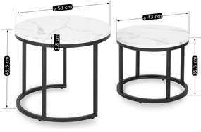 PROXIMA.store - Set dizajnových stolíkov DAFNE VEĽKOSŤ: MINI