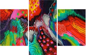 Obraz abstraktné - farby (90x60 cm)