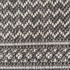 DY Sivý obojstranný koberec s geometrickým vzorom Zara 12 Rozmer: 80x150 cm