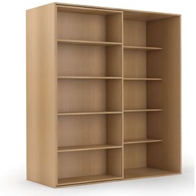 Dvojradová posuvná knižnica DOUBLE, 1800 x 700 x 2000 mm, buk