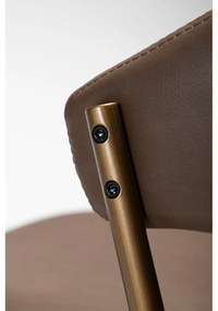 Tmavohnedá jedálenská stolička z imitácie kože Zone – DAN-FORM Denmark