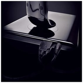 Brilagi - LED Stmievateľná stolná lampa USB konektor LED/12W/230V čierna