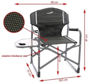 Garthen 63946 Kempingová rozkladacia stoličky so stolíkom a držiakom nápojov