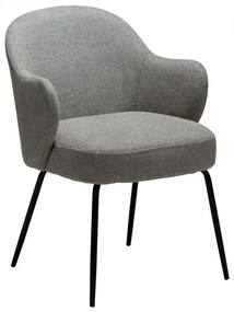 BAE ČALÚNENÁ STOLIČKA S PODRÚČKAMI blue/antique pewter