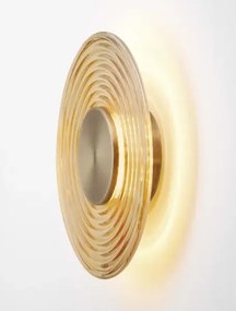 LED zlato-amber nástenné svietidlo Nous