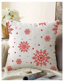 Súprava 4 vianočných obliečok na vankúš a behúň na stôl Minimalist Cushion Covers Red Christmas