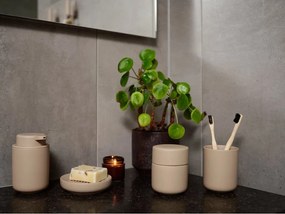 Béžová porcelánová nádobka na mydlo Ume – Zone