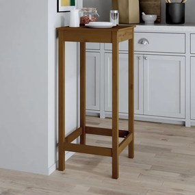 Barový stolík medovo-hnedý 50x50x110 cm borovicový masív