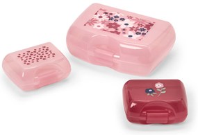 Súprava dóz na desiatu, ružová