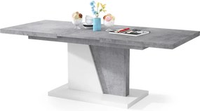 NOIR beton / biely, rozkladací konferenčný stolík