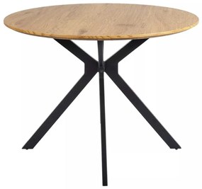 Jedálenský stôl Aster 100 cm, dub / čierna