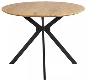 Jedálenský stôl Aster 100 cm, dub / čierna
