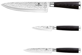 3-dielna sada kuchynských nožov BLACK WOOD 20636
