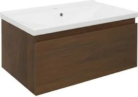 Kúpeľňová skrinka s umývadlom SAT B-Way 59x30x45 cm matný orech BWAY60NUTU1
