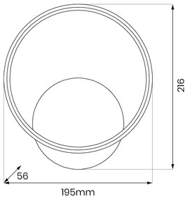 Nástenné LED svietidlo Hoop, 1x LED 7w, 4000k, ch