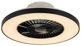 Inteligentný stropný ventilátor čierny s hviezdnym efektom 60 cm vrátane LED stmievateľného s diaľkovým ovládaním - Climo