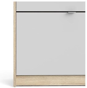 Výklopná skrinka na topánky v dekore duba v bielo-prírodnej farbe Shoes - Tvilum