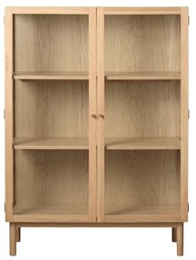 Dizajnová vitrína Dallan 140 cm prírodný dub
