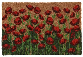 Esschert Design Vonkajšia rohožka Poppies, 60x40 cm