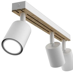 Bodové svietidlo TERRA 3xGU10/8W/230V biela/dub