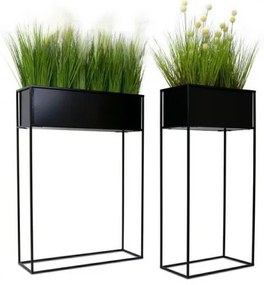 Stojan na kvety 90x44 cm čierna